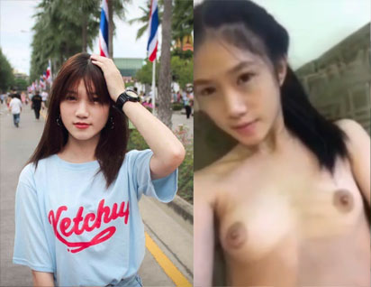 น้องน้ำหวาน มัธยมอินเตอร์  ถอดชุดนักเรียนโชว์ โชว์หุ่นบางกรอบ อวดหี